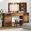 vidaXL Table de Toilette avec tiroir 3 pcs Marron 40 x 41 x 135 cm