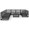 vidaXL Salon de jardin 11 pcs bois de pin massif