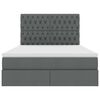 vidaXL Lit avec rangement et matelas Gris fonc&eacute; 140 x 200 cm Polyester
