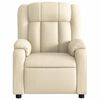 vidaXL Fauteuil de massage inclinable Crème Tissu