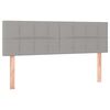vidaXL Sommier &agrave; lattes de lit avec matelas Gris clair 140x190cm Tissu