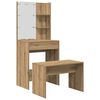 vidaXL Ensemble de coiffeuse avec LED ch&ecirc;ne artisanal bois ing&eacute;nierie