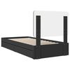 vidaXL Lit de Rangement avec tiroir Noir 90 x 190 cm Bois d'ing&eacute;nierie