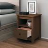 vidaXL Table de chevet Marron miel 40x35x49 cm Bois de pin massif