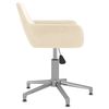 vidaXL Chaises &agrave; manger pivotantes lot de 4 Cr&egrave;me Velours