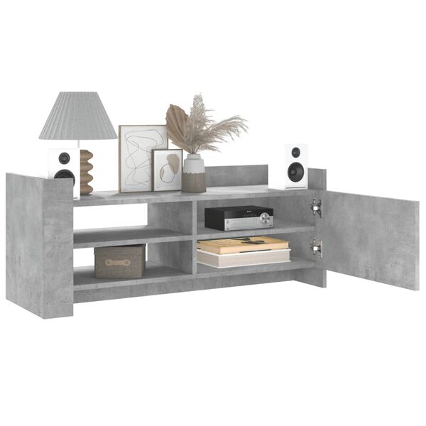vidaXL Meuble TV Gris b&eacute;ton 100x35x40 cm Bois d'ing&eacute;nierie