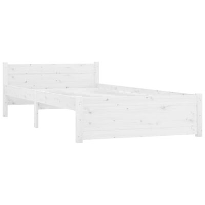 vidaXL Cadre de lit sans matelas blanc bois massif 90x200 cm