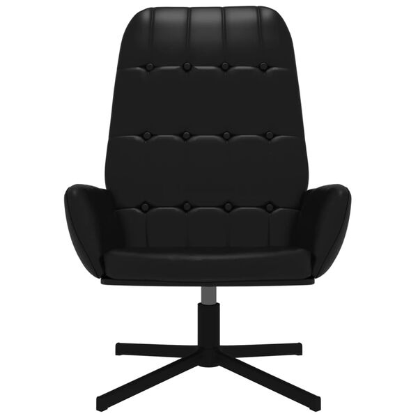 vidaXL Chaise de relaxation Noir brillant Similicuir