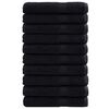 vidaXL Serviette Invit&eacute; SOLUND 25 pc Noir 80 x 200 cm 550 gsm