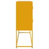 vidaXL Buffet jaune moutarde 100,5x39x107 cm acier