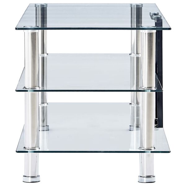 vidaXL Meuble TV transparent 120x40x40 cm verre tremp&eacute;