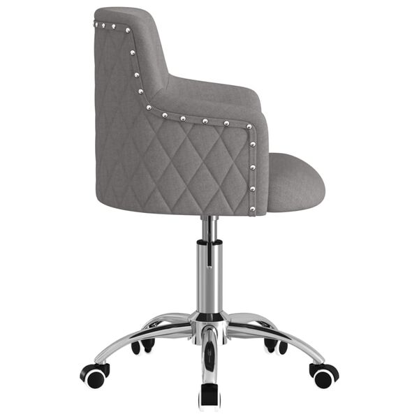 vidaXL Chaise pivotante de bureau Gris fonc&eacute; Tissu