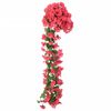 vidaXL Guirlandes de fleurs de No&euml;l 3 pcs rose 85 cm