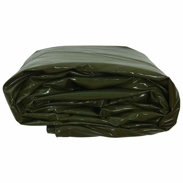 vidaXL B&acirc;che 650g / m&sup2; Vert olive 5 x 5 m Toile avec rev&ecirc;tement en PVC