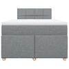 vidaXL Sommier &agrave; lattes de lit avec matelas Gris clair 120x200cm Tissu