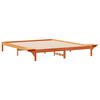 vidaXL Cadre de lit avec tables de chevet Brun cire 180 x 220 cm