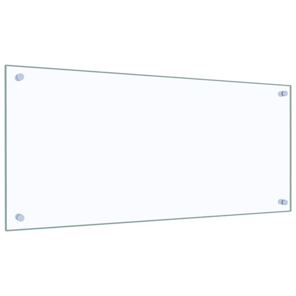 vidaXL Protection de cuisine 2 pcs Transparent 90 x 40 cm verre tremp&eacute;