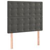 vidaXL Sommier &agrave; lattes de lit et matelas Gris fonc&eacute; 90x190 cm Velours