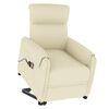 vidaXL Fauteuil de massage Cr&egrave;me Similicuir