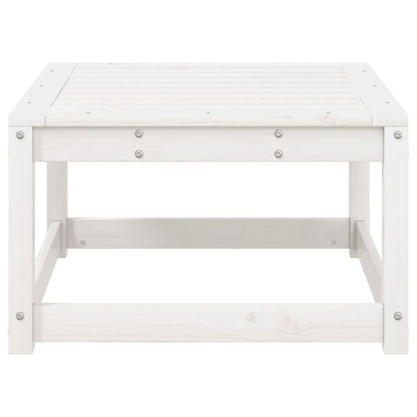 vidaXL Repose-pied de jardin blanc bois de pin massif