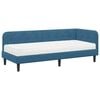 vidaXL Cadre de lit d'angle Bleu 80 x 200 cm Velours