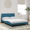 vidaXL Cadre de lit sans matelas Hanko bleu 140x190 cm velours