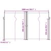 vidaXL Auvent lat&eacute;ral r&eacute;tractable blanc 200x1000 cm