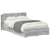 vidaXL Cadre de lit avec rangement Sonoma gris 120 x 190 cm