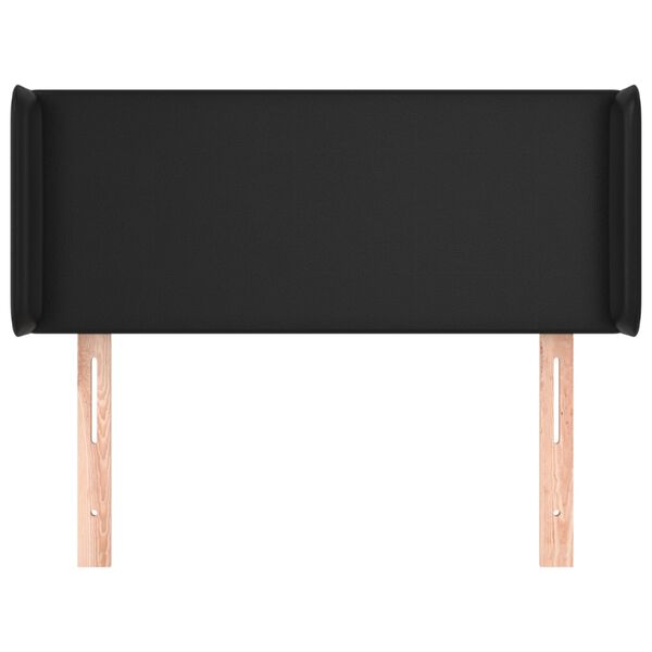vidaXL T&ecirc;te de lit avec oreilles Noir 93x16x78/88 cm Similicuir