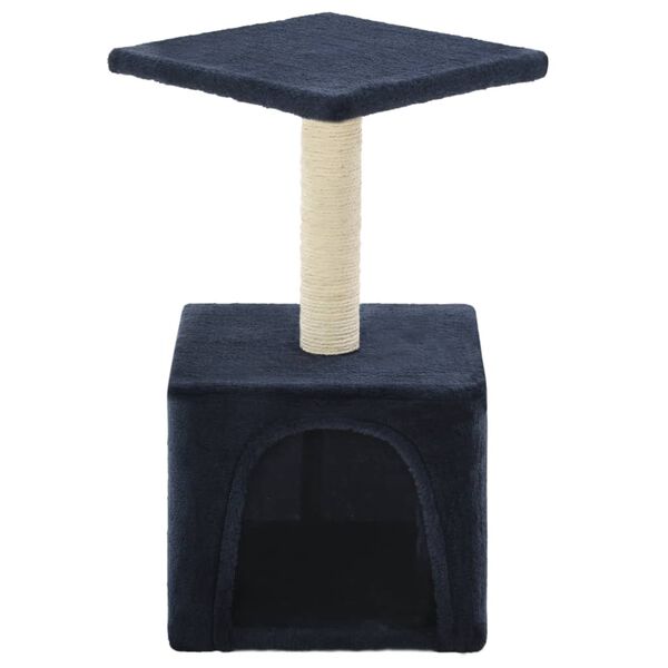 vidaXL Arbre à chat avec griffoir en sisal 55 cm Bleu foncé
