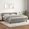 vidaXL Sommier &agrave; lattes de lit et matelas Gris clair 180x200cm Velours