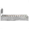 vidaXL Cadre de lit Gris b&eacute;ton 90 x 200 cm Bois d'ing&eacute;nierie
