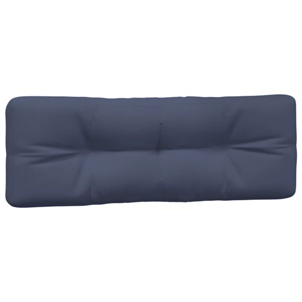 vidaXL Coussins palette lot de 7 tissu bleu marine