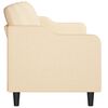 vidaXL Canap&eacute; &agrave; 3 places Cr&egrave;me 210 cm Tissu