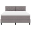 vidaXL Lit &agrave; ressorts avec matelas Taupe 140 x 190 cm tissu