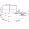 vidaXL Sommier &agrave; lattes de lit et matelas et LED Gris clair 180x200 cm