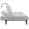 vidaXL Canapé-lit à 2 places avec repose-pied gris clair velours