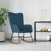 vidaXL Chaise &agrave; bascule Bleu Velours