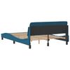 vidaXL Cadre de lit avec t&ecirc;te de lit Dover bleu 140x190cm velours