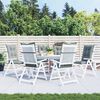 vidaXL Coussins de chaise &agrave; dossier haut lot de 6 gris clair m&eacute;lang&eacute;