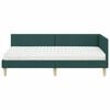 vidaXL Cadre de lit d'angle avec matelas Autre 2 pcs Vert tissu