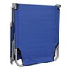 vidaXL Chaise longue pliable acier enduit de poudre bleu