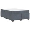 vidaXL Cadre de lit avec matelas Gris fonc&eacute; 140 x 200 cm tissu