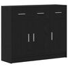 vidaXL Buffet en ch&ecirc;ne noir 91 x 28 x 75 cm bois d'ing&eacute;nierie