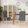 vidaXL Chaises &agrave; manger lot de 2 gris fonc&eacute; tissu