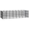 vidaXL Chenil d'ext&eacute;rieur pour chiens Acier 22,12 m&sup2;
