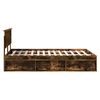 vidaXL Cadre de lit Ch&ecirc;ne fum&eacute; 140 x 200 cm Bois d'ing&eacute;nierie