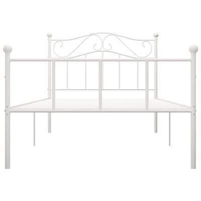 vidaXL Cadre de lit sans matelas blanc métal 90x200 cm