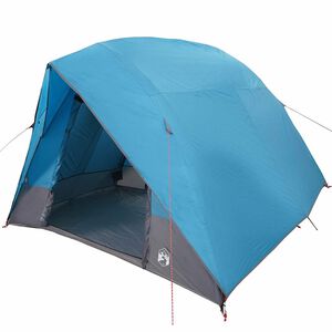 vidaXL Tente de camping 4 personne Imperm&eacute;able Bleu taffetas