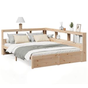 vidaXL Lit biblioth&egrave;que sans matelas 140x200 cm bois massif de pin